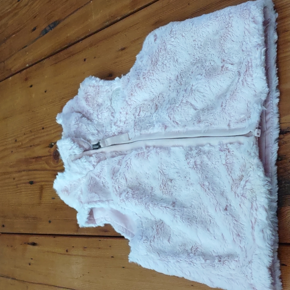 The North face sz 2t pink fleece vest with liner